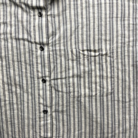 Vince Button Up Shirt Womens Small Oversized Boxy Striped Long Sleeve - Picture 5 of 9